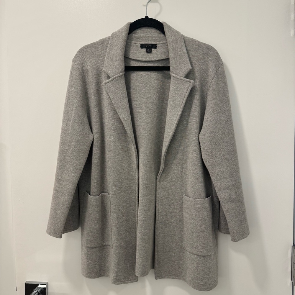 J. Crew Gray Sweater Blazer
